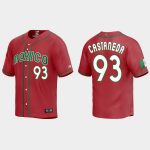 Victor Castaneda 93 Mexico Baseball 2023 World Baseball Classic Replica Jersey - Red